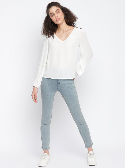 Women Skinny Fit Khaki Tint Denim Jegging