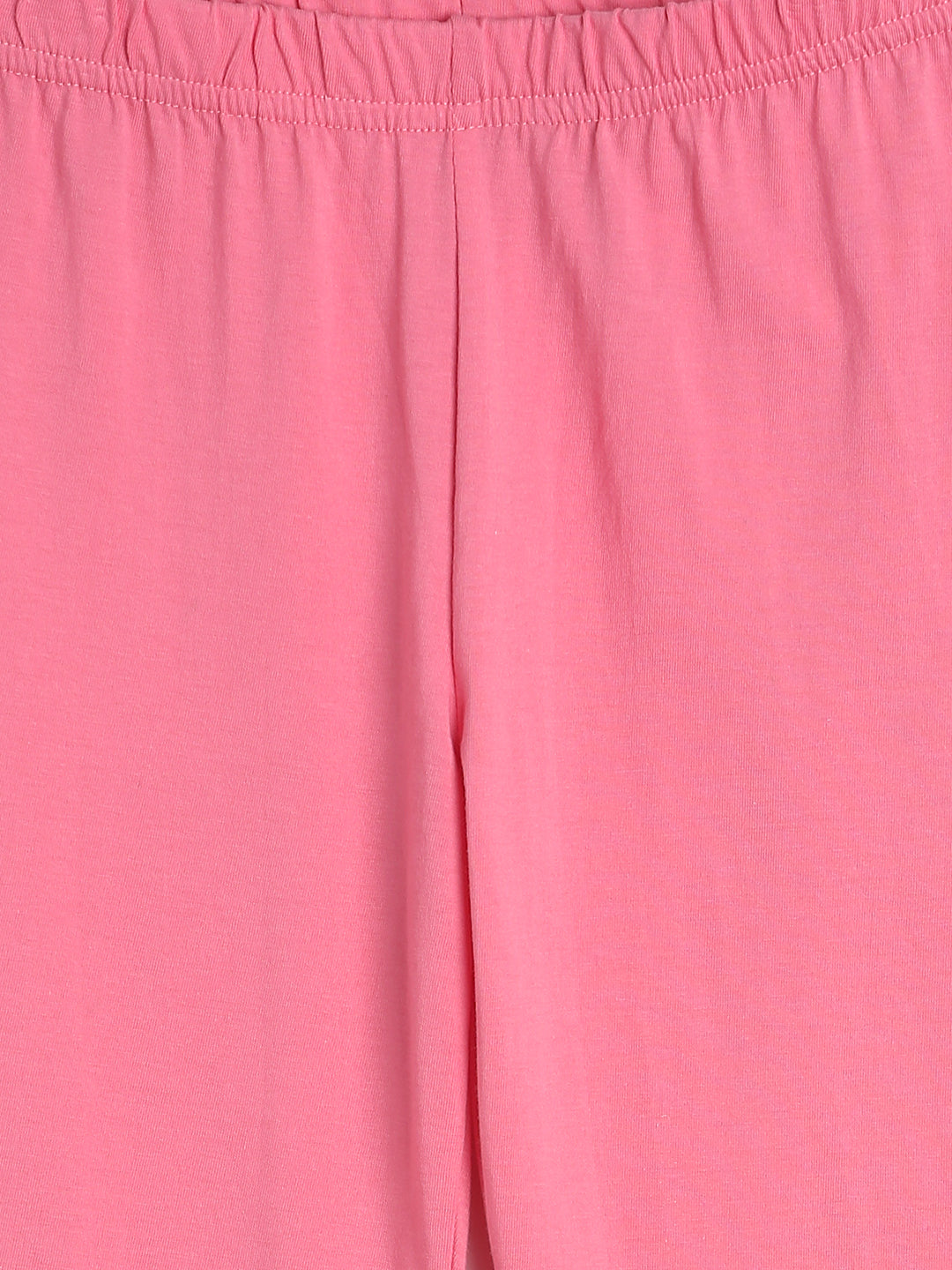 Girls Red & Pink Printed Cotton Night Suit