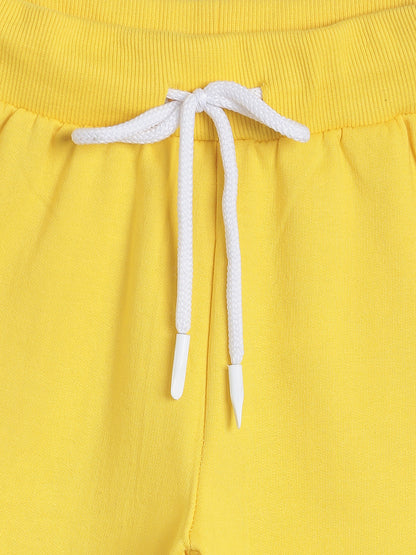 Boys/Girls Yellow Round Neck Lounge Set