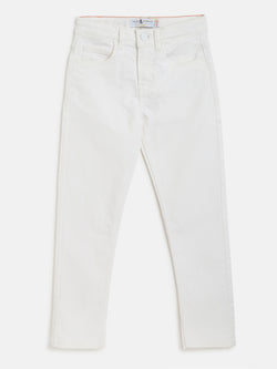 Boys White Slim-Fit Jeans