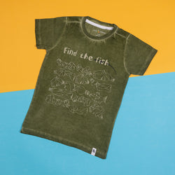 BOYS REGULAR FIT OLIVE T-SHIRT