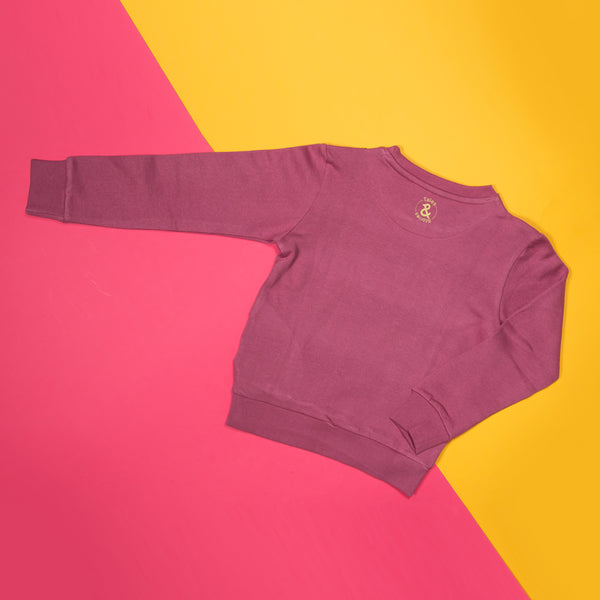 GIRLS PURPLE SEQUENCE CASUAL SWEATSHIRT