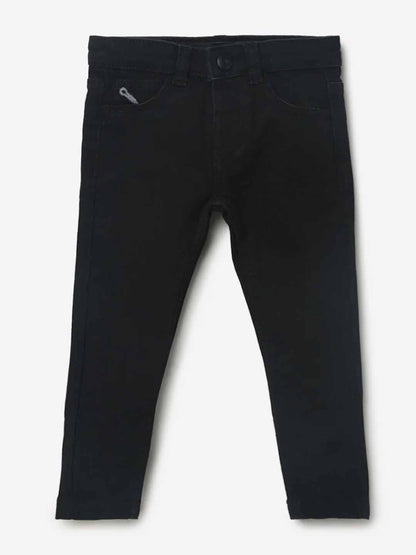Boys Slim Fit Black Casual Jeans