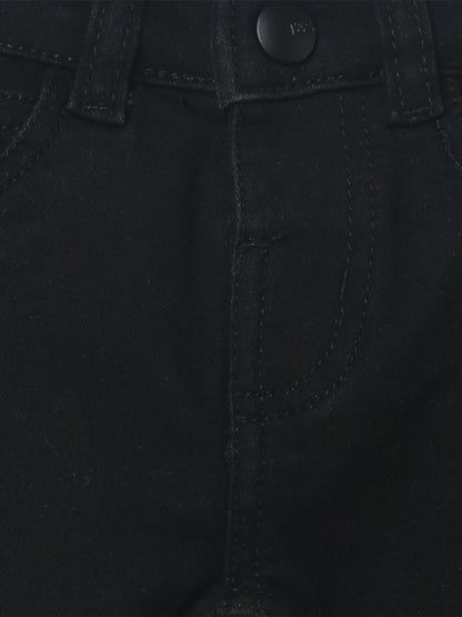 Boys Slim Fit Black Casual Jeans