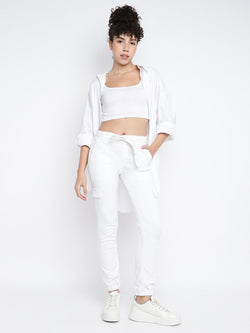 Women White Joggers